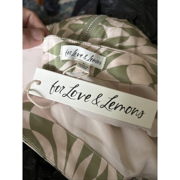 NWT Green and Pink For Love And Lemons “Aiko” Mini Skirt Sz Small - Picture 10 of 10